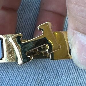 Hermes CLIC CLAC Gold and Black H Bracelet size small